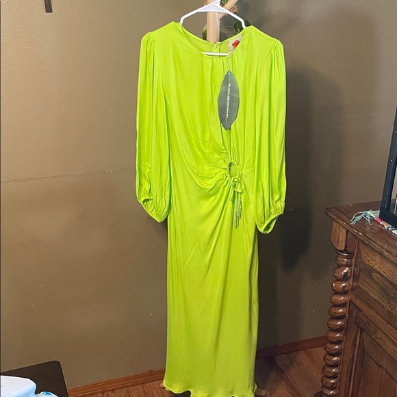 farm rio lime green maxi dress Green Trimmed Maxi Dress – FARM Rio main image 0